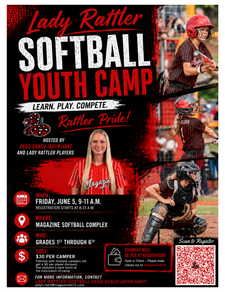Lady Rattler Softball Youth Camp flyer