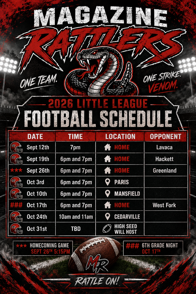 Magazine Little League Football Schedule