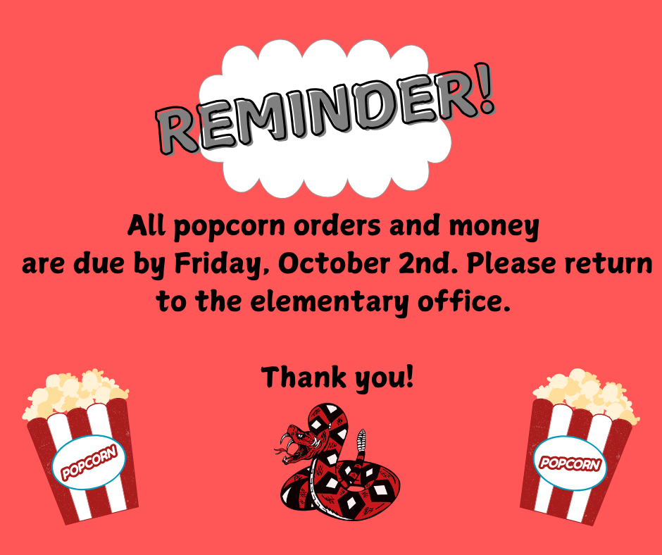 Popcorn orders due