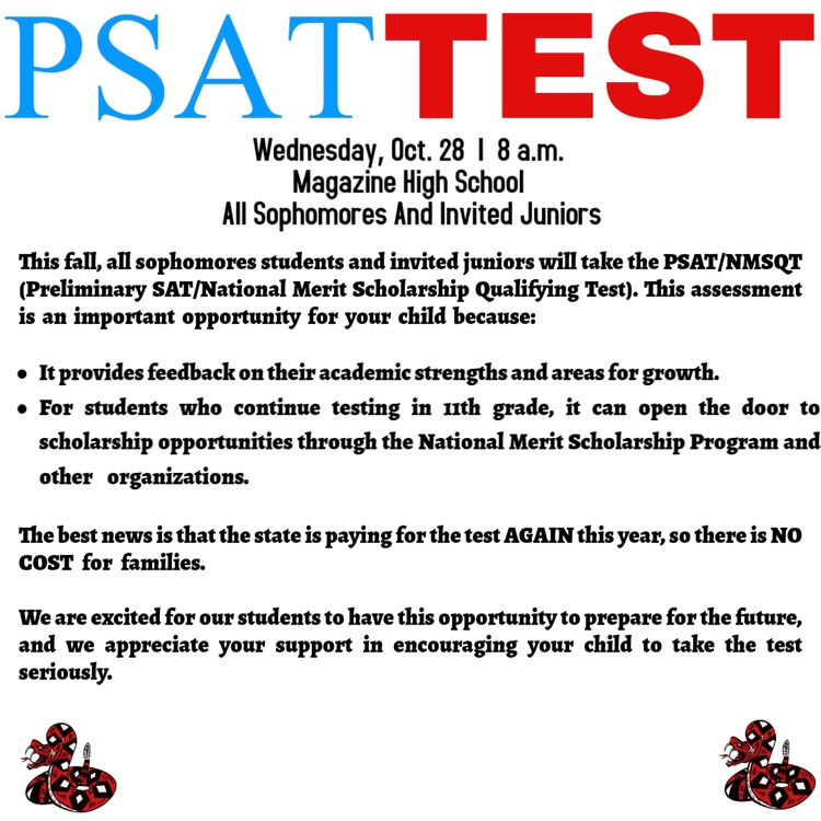PSAT reminder