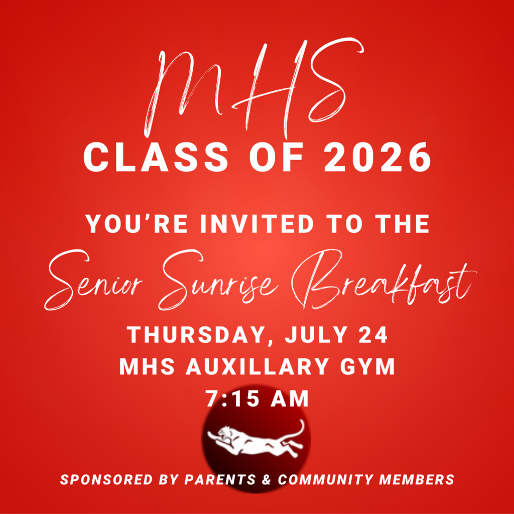 Seniors, let's celebrate our last first day at MHS with the Senior Sunrise Breakfast!