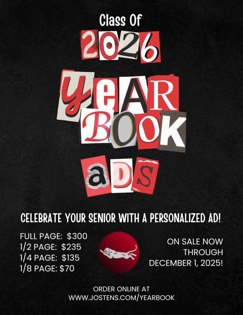 Order your senior yearbook ad today! Space is limited!