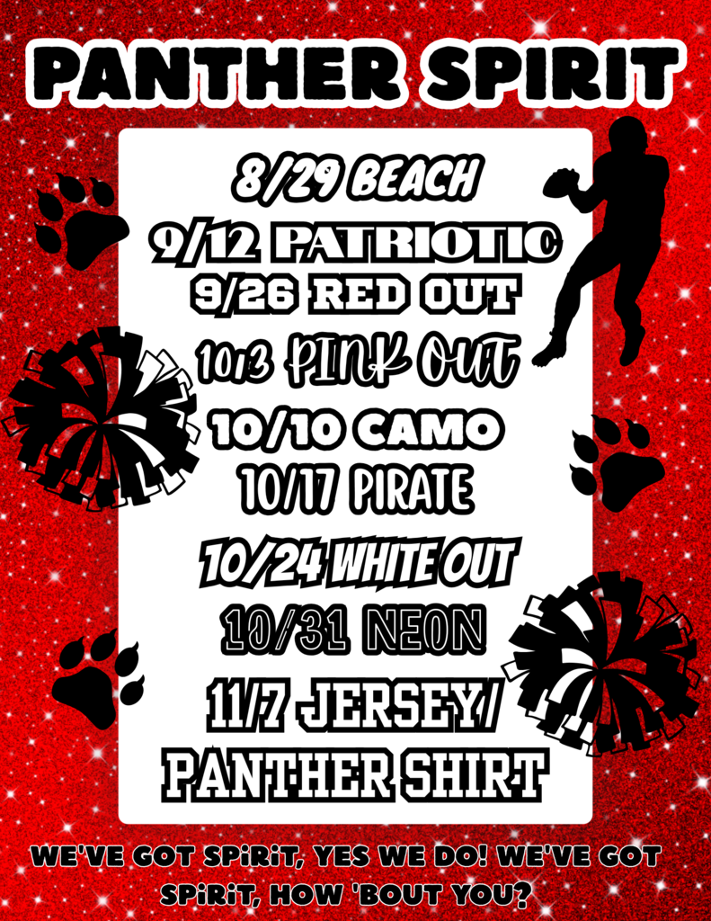 Prepare to show your Panther spirit!