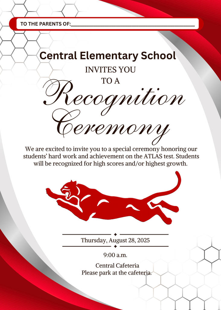 Parent Invitation to Recognition Ceremony