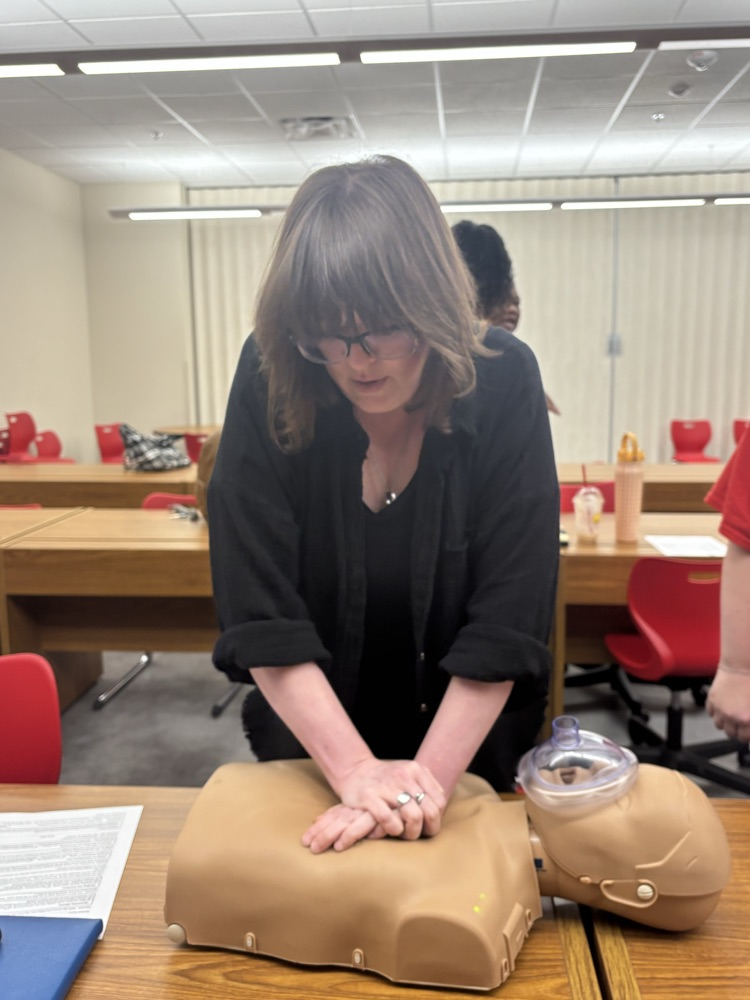The district nurses conducted a CPR and First Aid training for MHS faculty and staff.