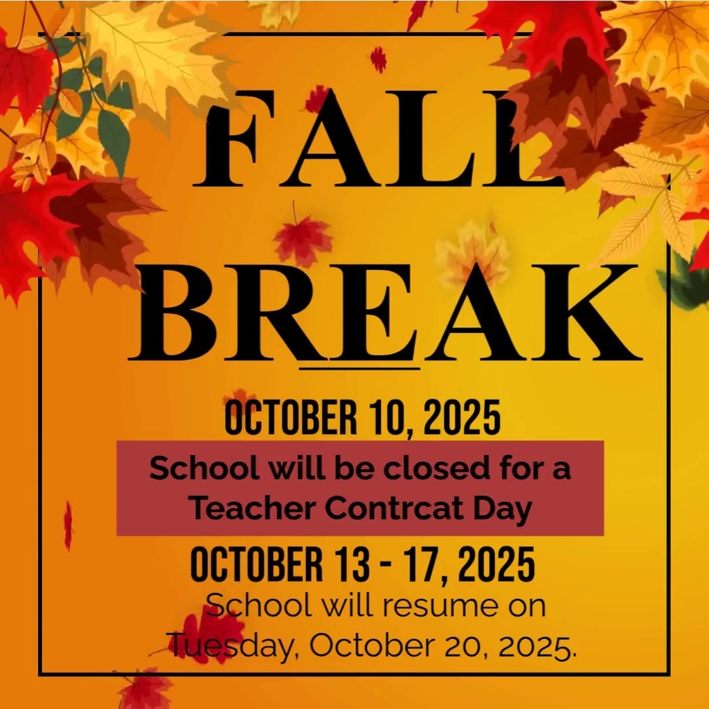 Orange background with fall leaves in top corners