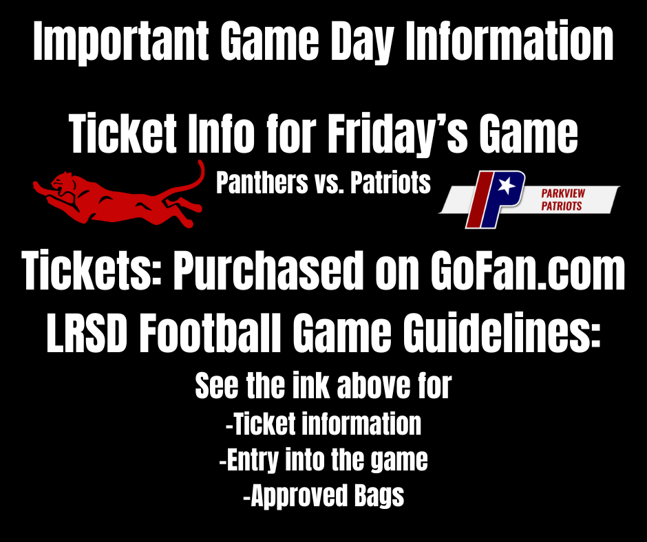Important Game Day info Graphic