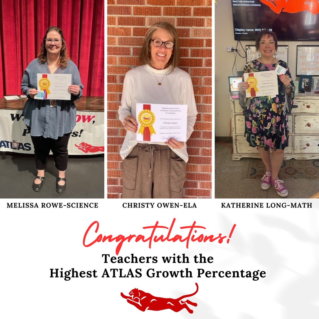 MHS 1st Quarter Awards--Teachers with the Highest ATLAS Growth