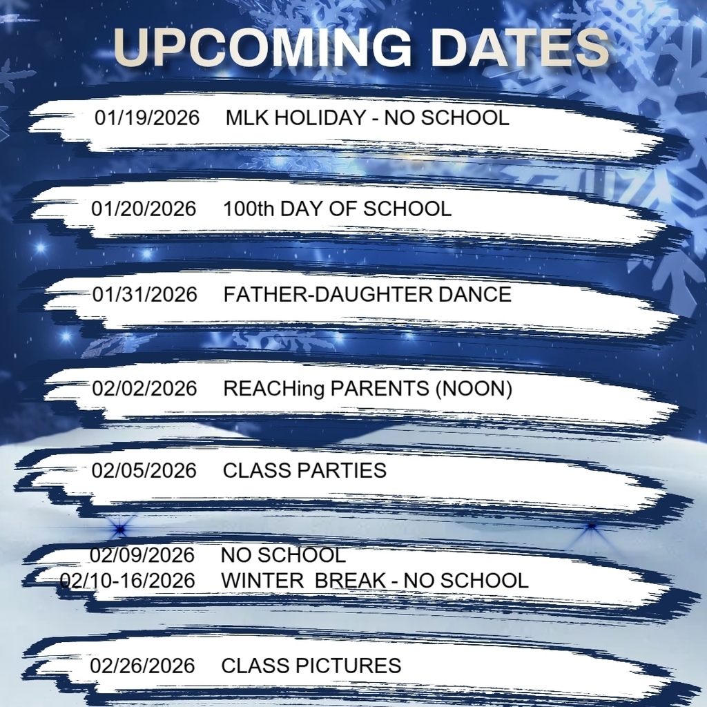 White blanket of snow half way up a night background with stars twinkling and various sizes of white snowflakes