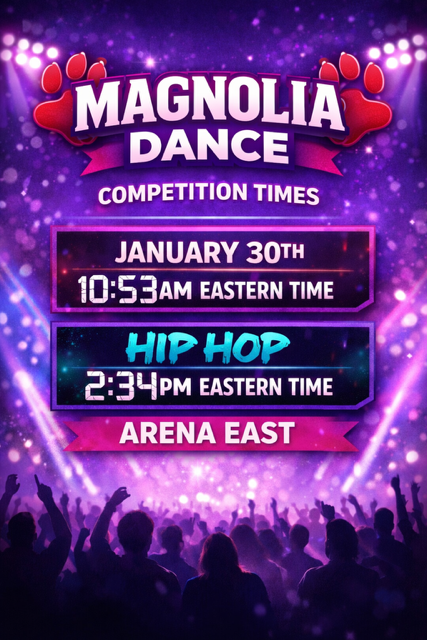 Performance times for National competition