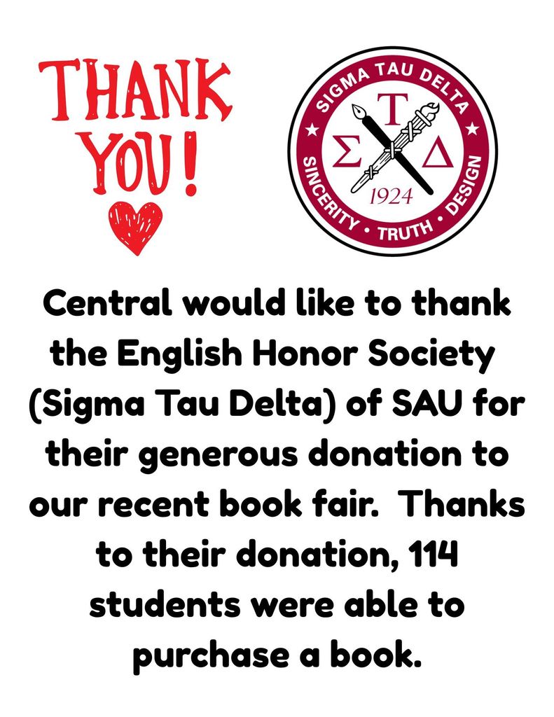 Thank You Sigma Tau Delta