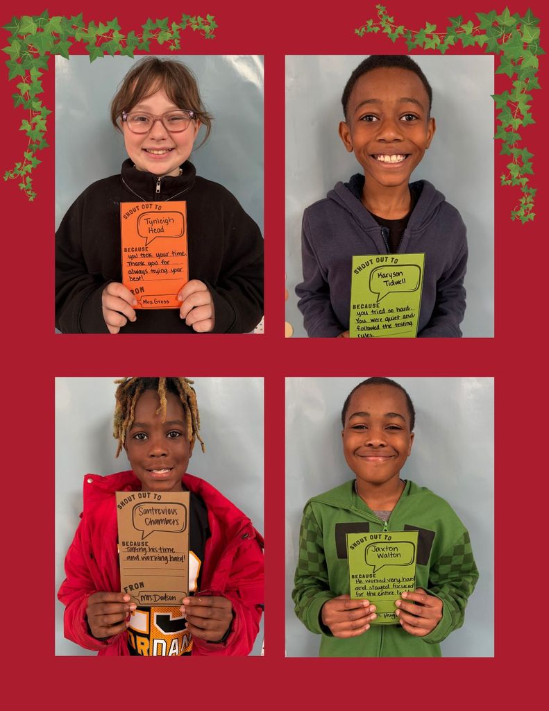 4th Grade Shout Outs