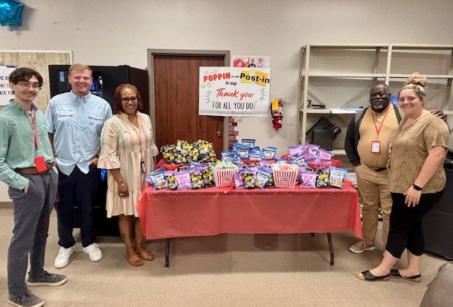 Albemarle graciously provided a popcorn bar for MHS faculty and staff in honor of Teacher Appreciation Week. 