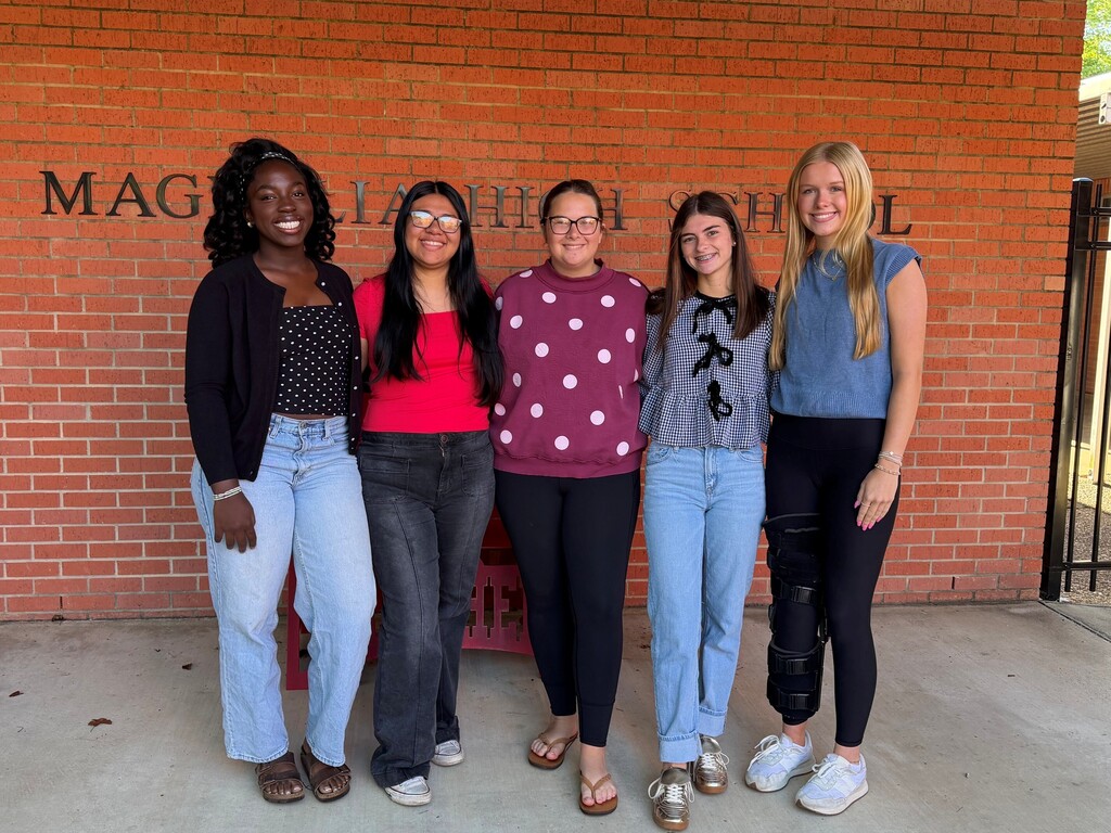  Those attending Girls State from Magnolia are (l to r) Drea Stanley, Arely Del Angel, Tatum Carter, Mckenzie Mayberry, and Mckenzie Jackson.
