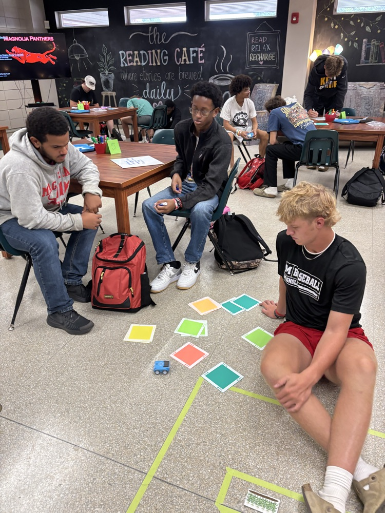 Precision Agri students complete coding challenges.