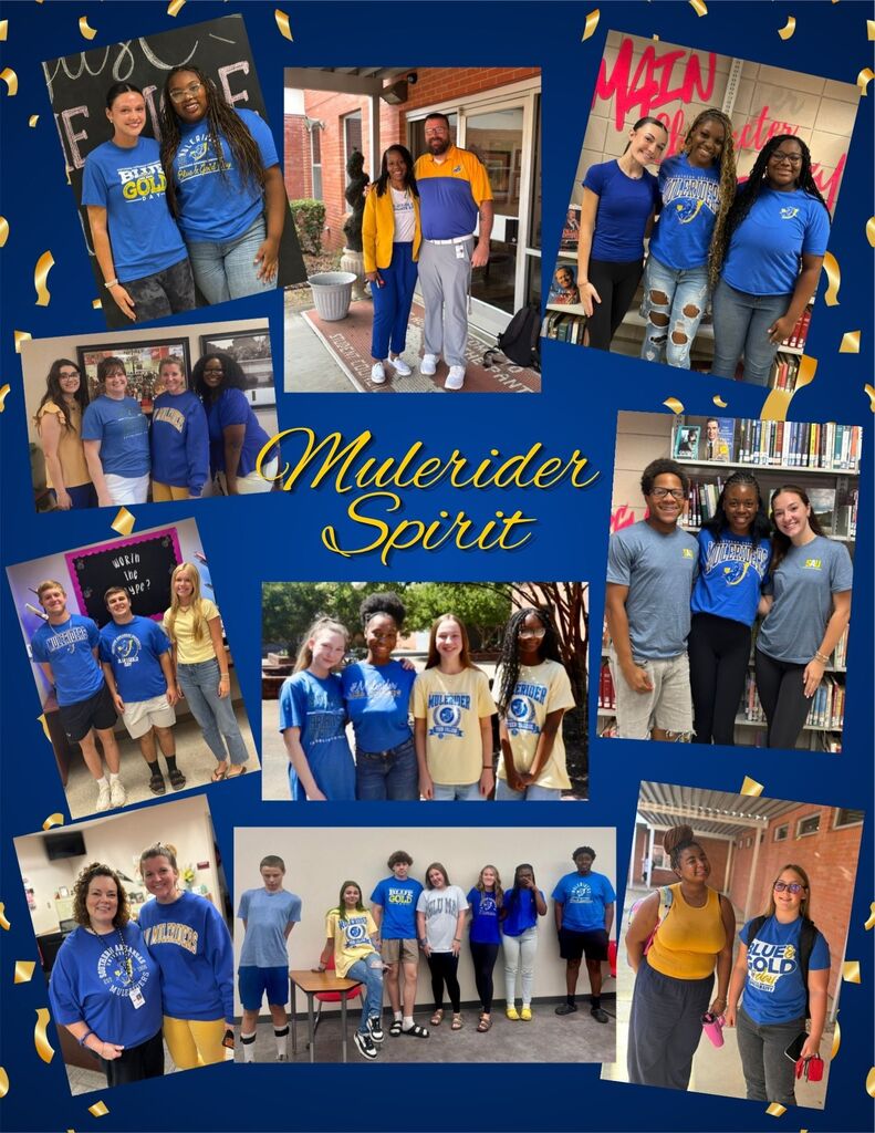 Panthers supporting the Muleriders on Blue & Gold day!