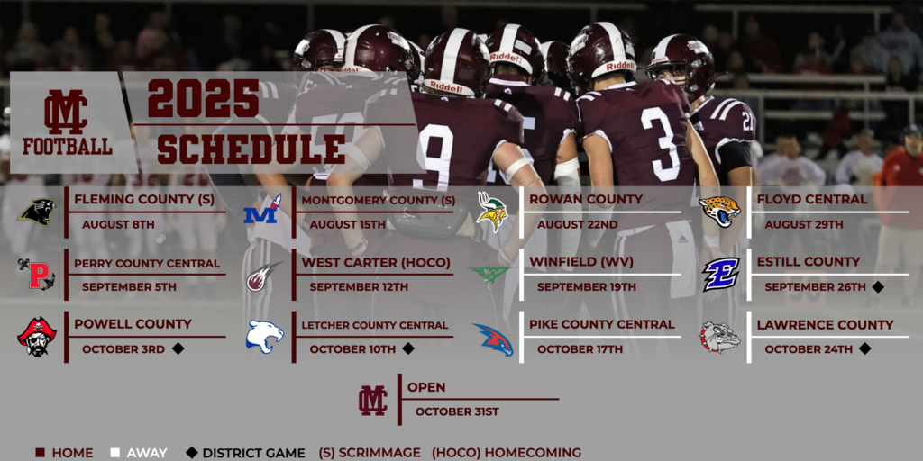2025 MCHS FOOTBALL SCHEDULE