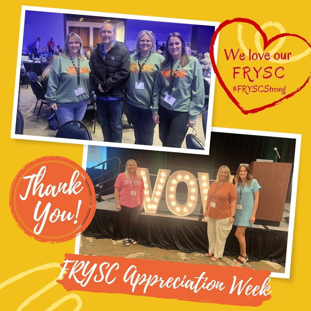 This week, we honor and thank our amazing Family Resource and Youth Services Center (FRYSC) Coordinators! Each day, they break down barriers and connect students and families to critical resources, creating lasting change across our schools and communities. FRYSCs are the heart of student support—join us in celebrating their invaluable work!