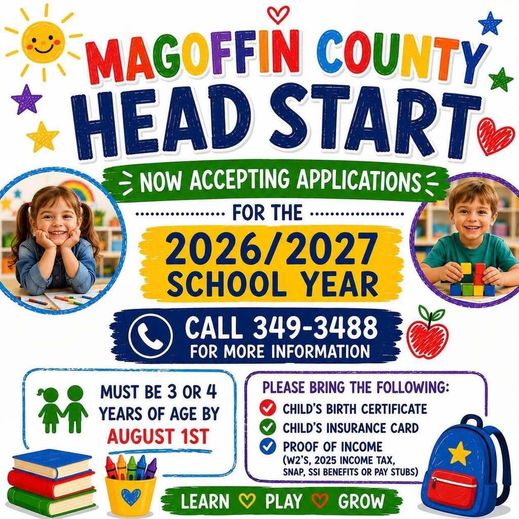 Magoffin County Head Stare Now Accepting Applications for the 2026/2027 School Year