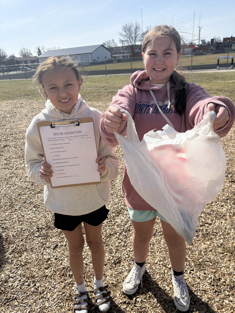 Earth Day scavenger hunt to clean up around school! 