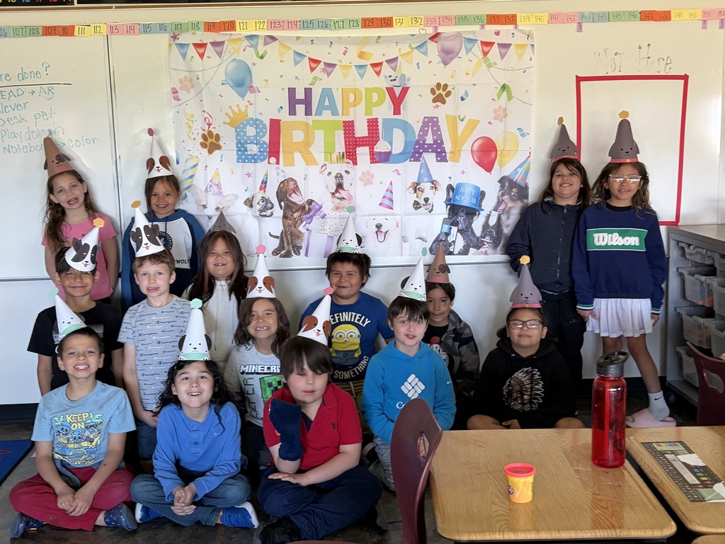 Today we celebrated each kiddo in Mrs. Bruce’s being born and having a great year. They adopted a puppy and decorated their doghouse. 😊😊