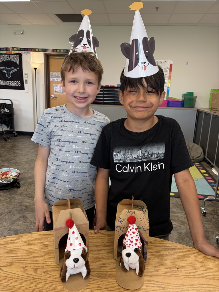 Today we celebrated each kiddo in Mrs. Bruce’s being born and having a great year. They adopted a puppy and decorated their doghouse. 😊😊