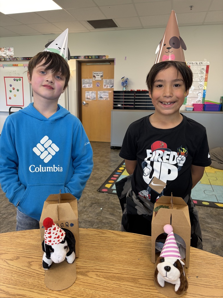 Today we celebrated each kiddo in Mrs. Bruce’s being born and having a great year. They adopted a puppy and decorated their doghouse. 😊😊