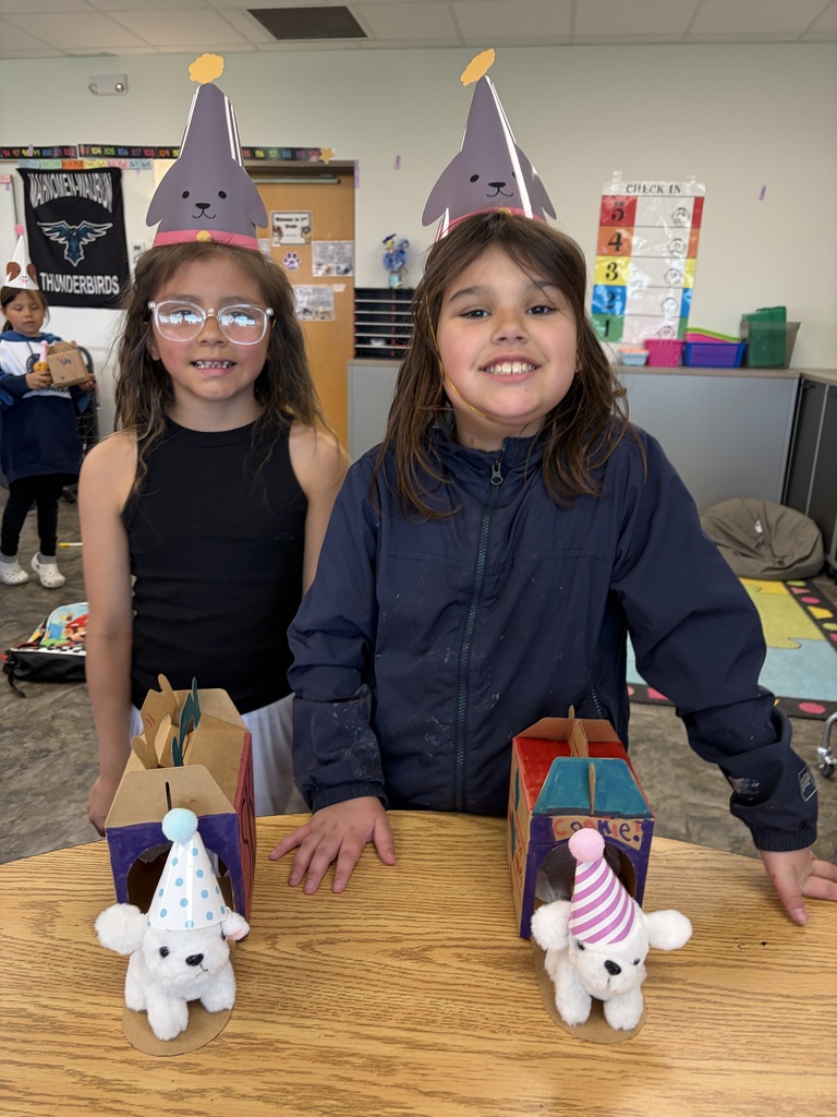 Today we celebrated each kiddo in Mrs. Bruce’s being born and having a great year. They adopted a puppy and decorated their doghouse. 😊😊