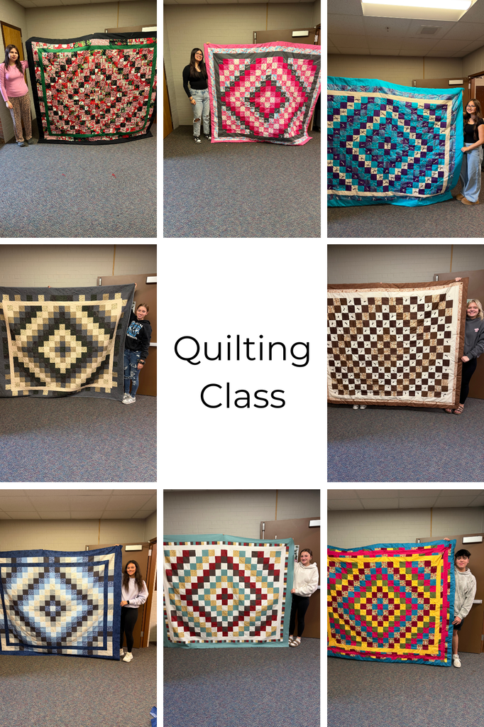quilting class's quilts they finished up