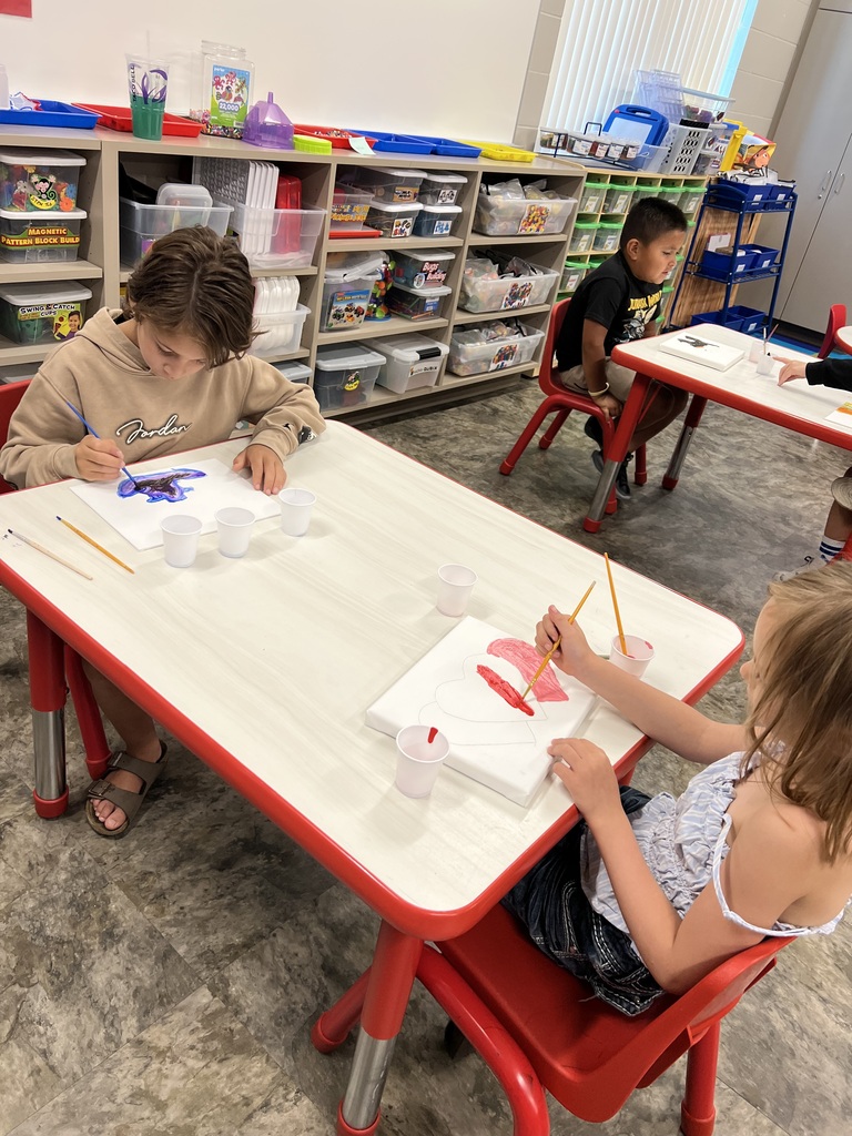 Painting at STEAM Camp