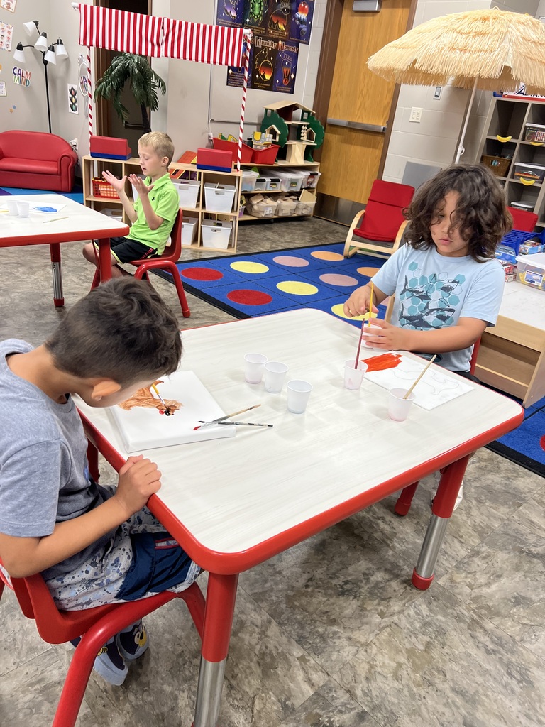 Painting at STEAM Camp