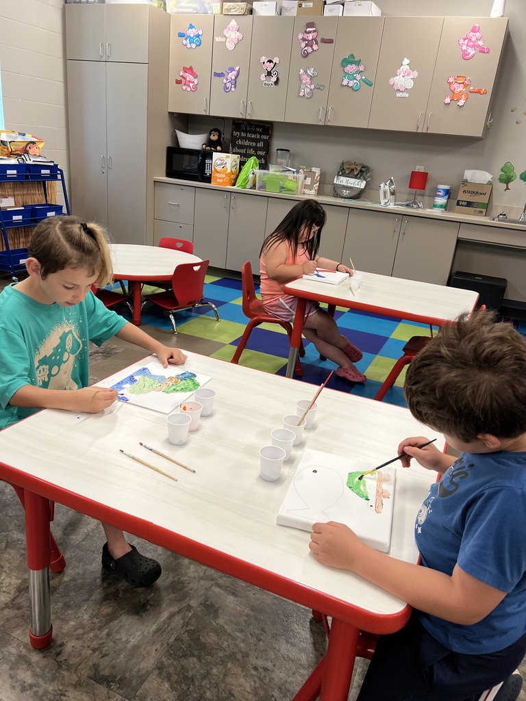 Painting at STEAM Camp