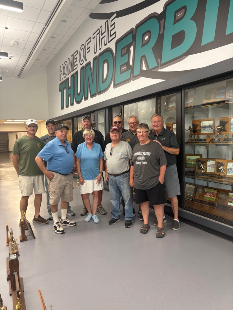 volunteers helped fill the trophy cases 