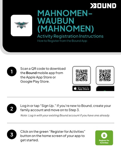 bound app for sports. steps to sign up