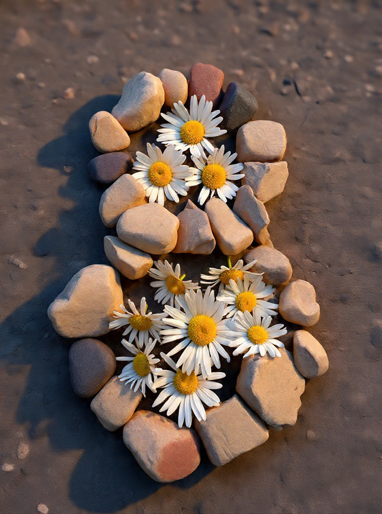 rocks in the shape of the number 8