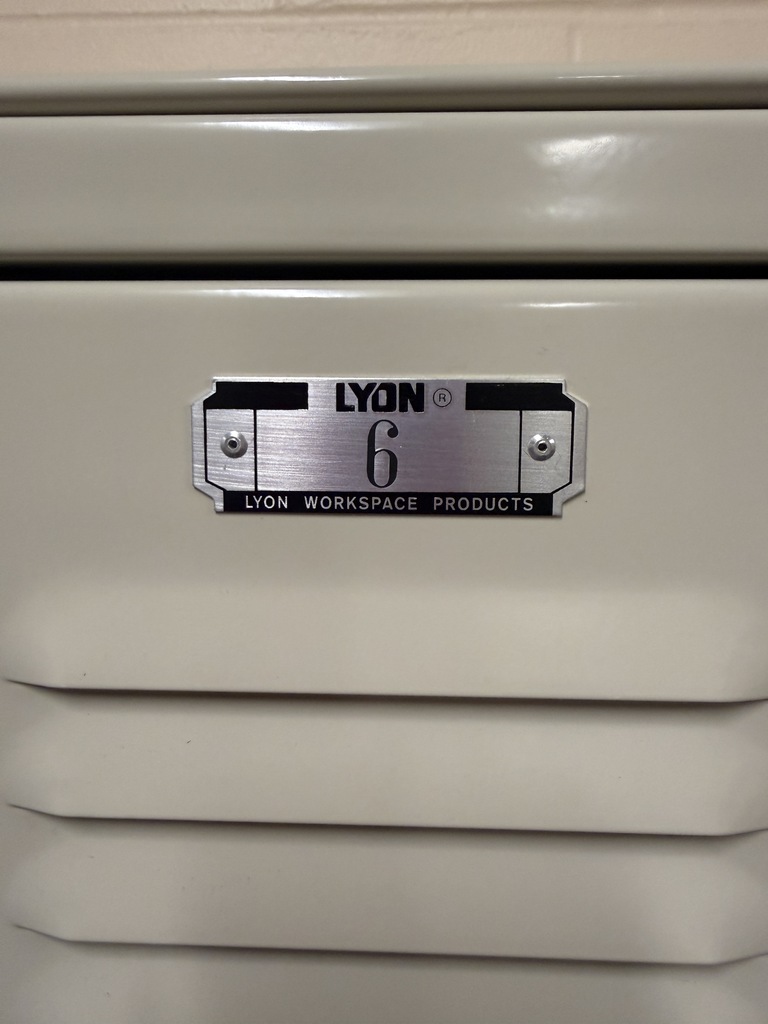 The number six on a locker