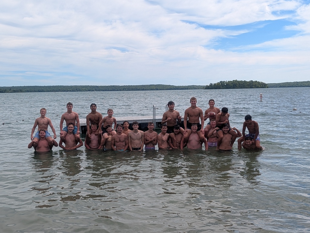 people in the lake