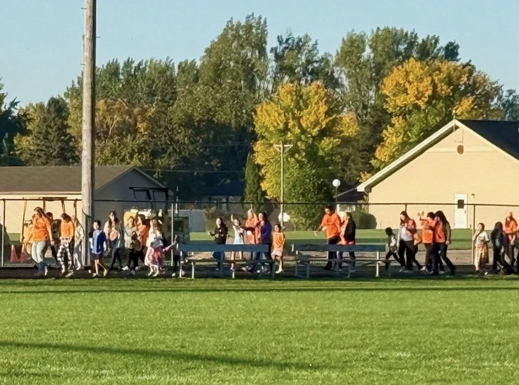 Students walking