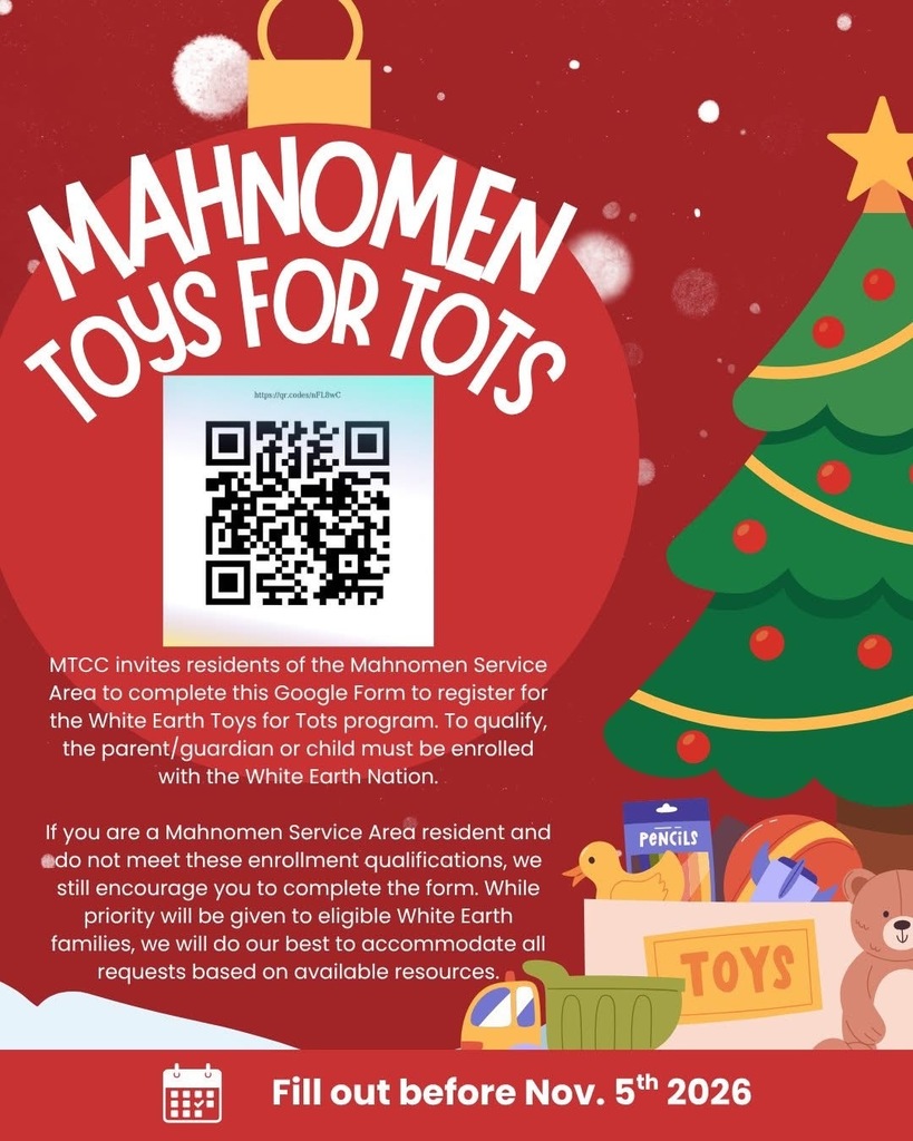 Mahnomen Toys for Tots program flyer
