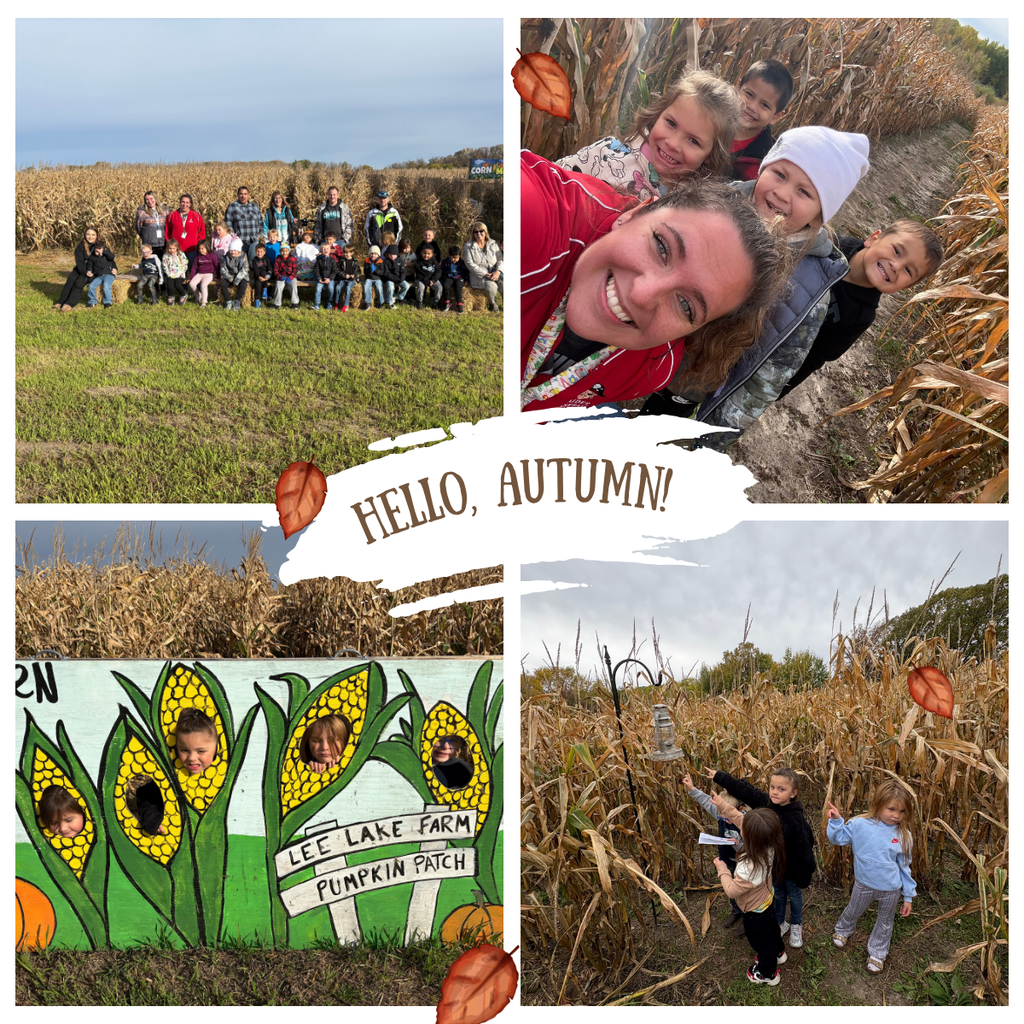 Students at the pumpkin patch