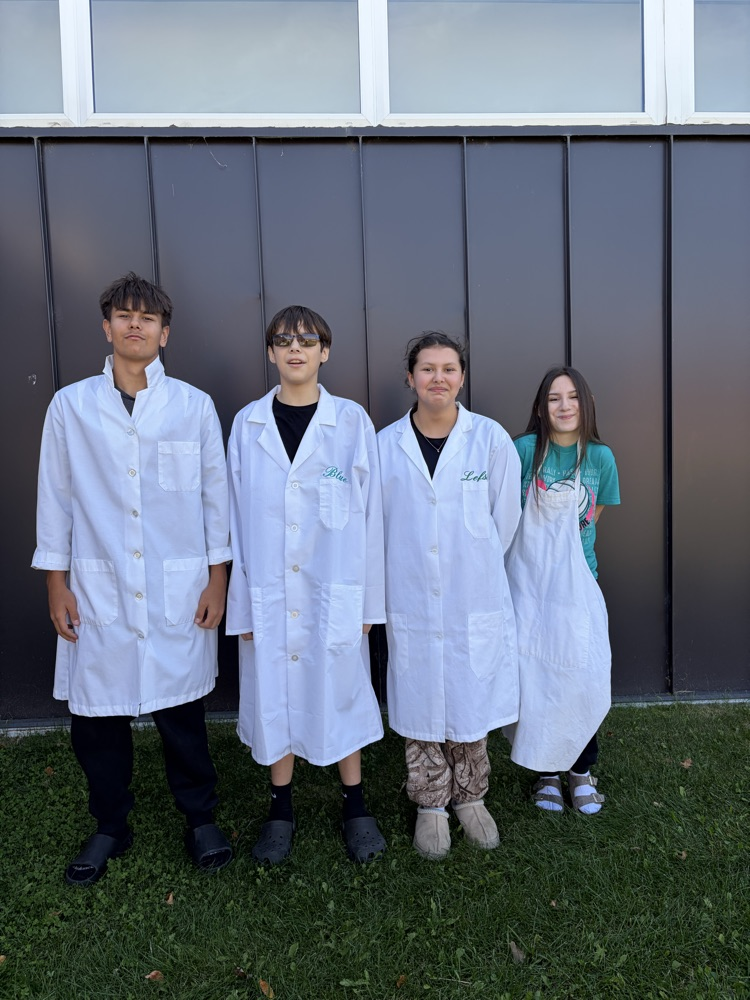 students in lab coats