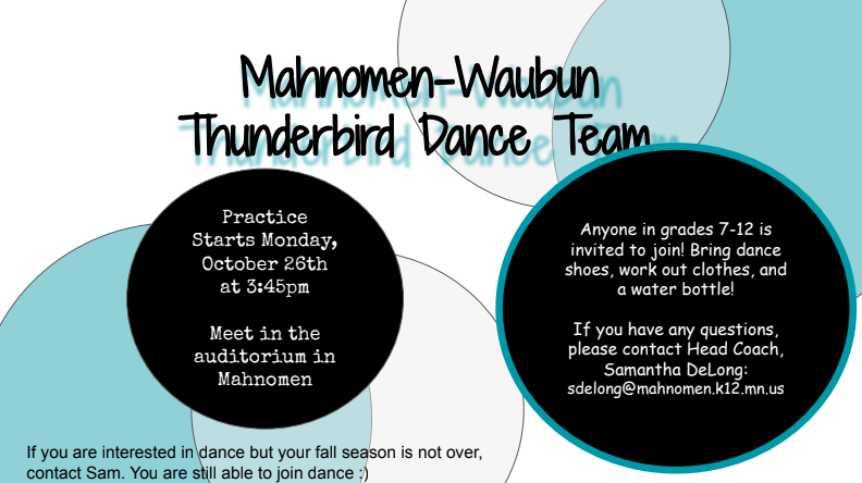 Mahnomen Waubun Thunderbird Dance Team Info