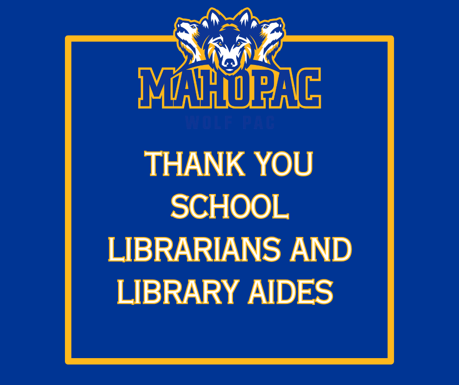 Thank you School Librarians and Library Aides