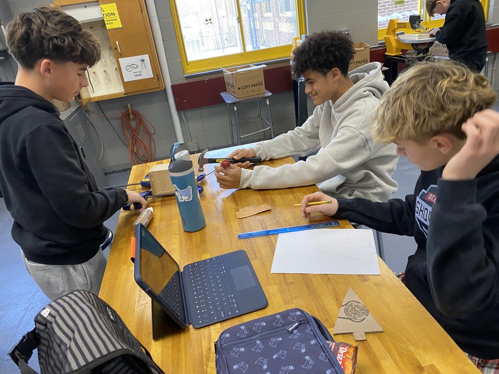 Woodworking in Middle School Technology Class