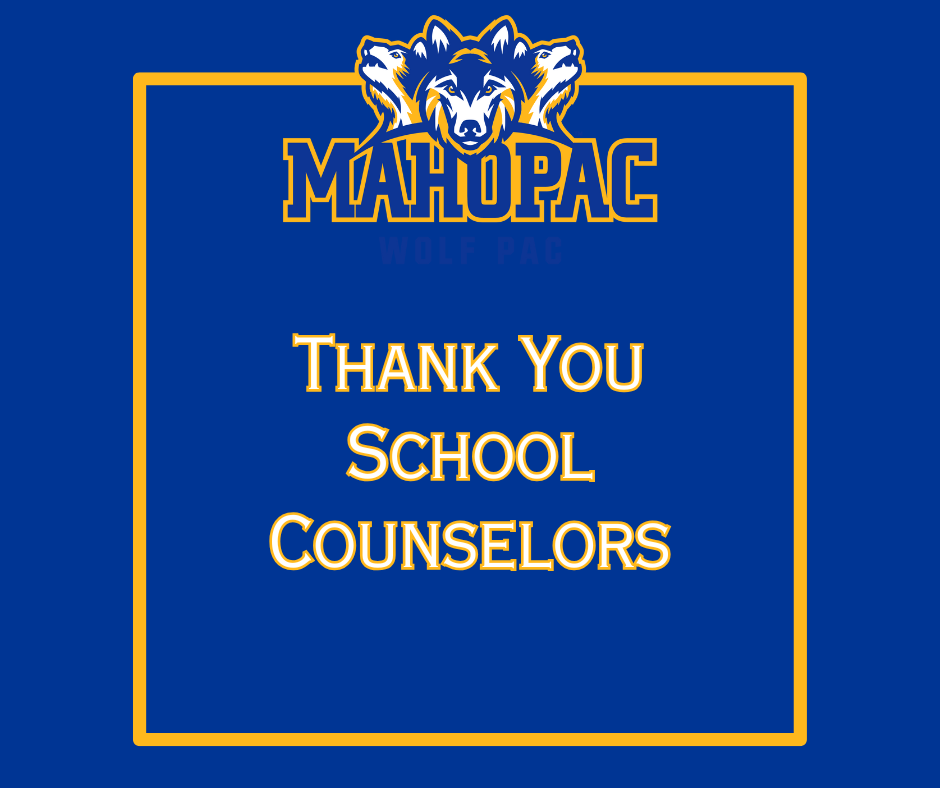 Thank you school counselors!