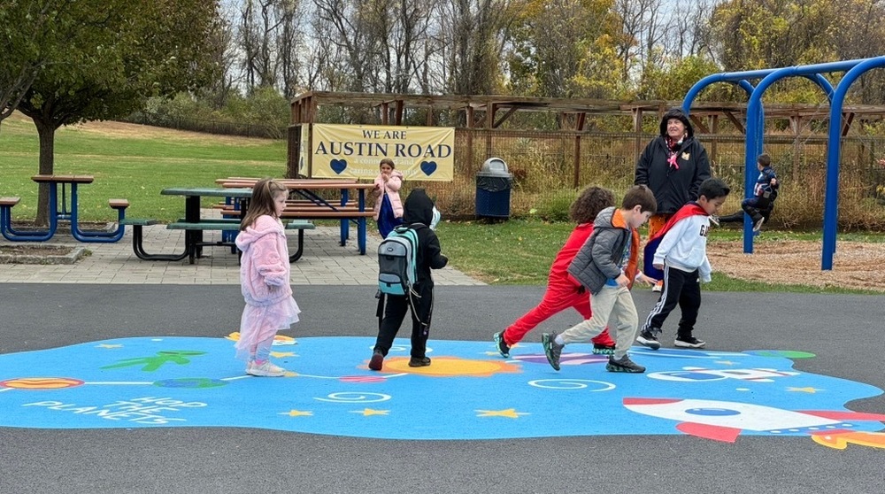 New Blacktop Mural on Austin Road Playground