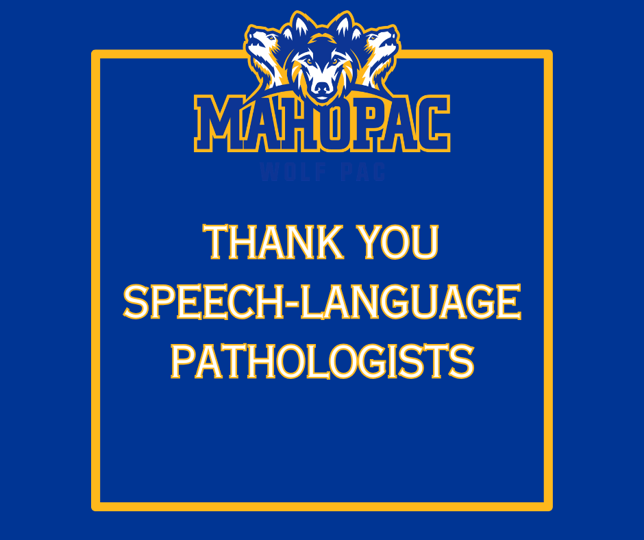 Thank you Speech-Language Pathologists