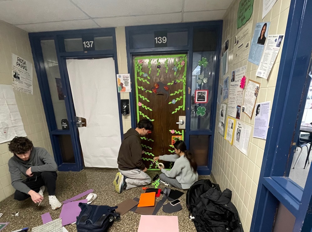Students Celebrate Women’s History Month With Door Display Project