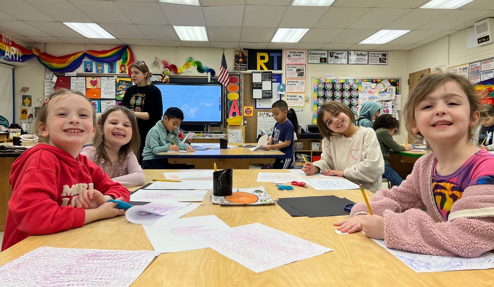 Austin Road Kindergartners Explore Texture Through Art