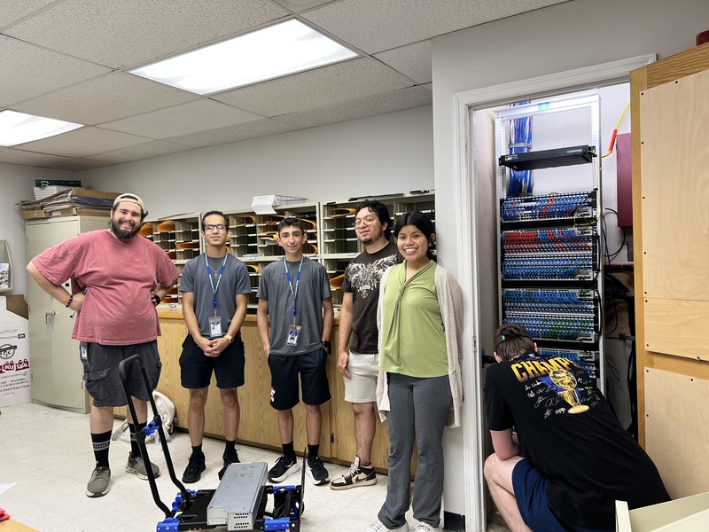 MCSD technicians clean up a rack at Lakeview